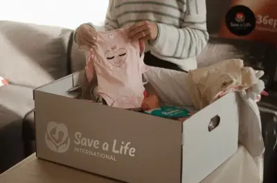 A complete Box of Hope being packed